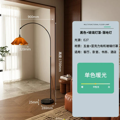 Lámpara de pie DecorBites™ 3 en 1 para sala de estar con estante de almacenamiento