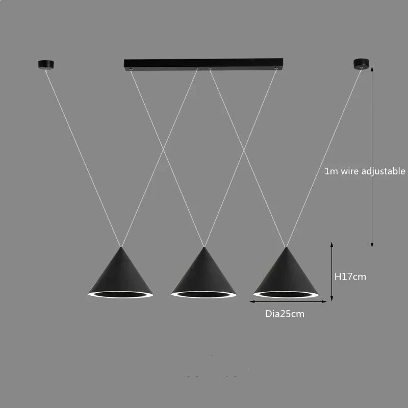 DecorBites™ LED Pendant Lamp: Minimalist Kitchen Island Hanging Light for Living Room & Dining Table