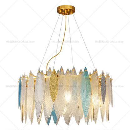 DecorBites™ Glass Chandelier Light for Living Room, Bedroom, Dining: Luxury Art Designer Lighting