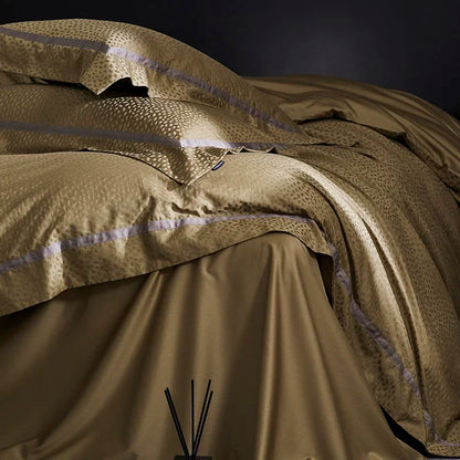 DecorBites™ 100s Egyptian Cotton King Queen Bedding Set: Sheet, Pillowcase, Duvet Cover