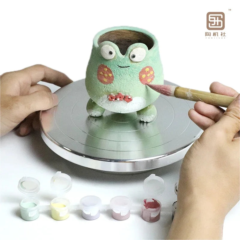 منصة دوارة من سبائك الألومنيوم من DecorBites™ لمنصة نحت الطين وعجلة الفخار الدوارة