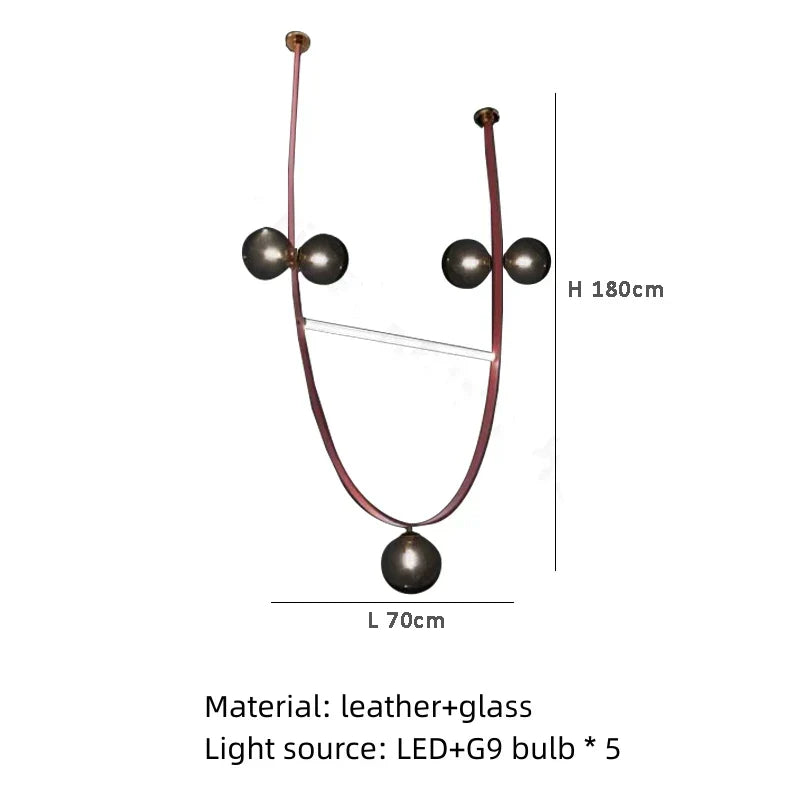 DecorBites™ Leather Chandeliers 2023 LED Minimalist Home Decor Lighting for Living Room