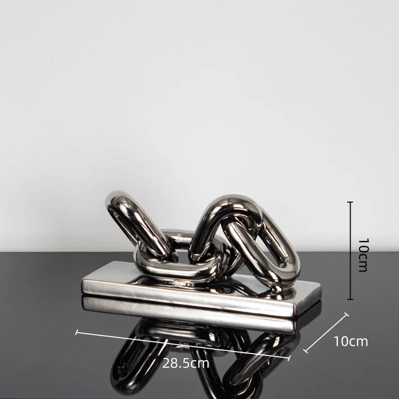 DecorBites™ Golden Chain Skeleton Lock Home Decoration Figurine