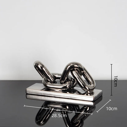 DecorBites™ Golden Chain Skeleton Lock Home Decoration Figurine