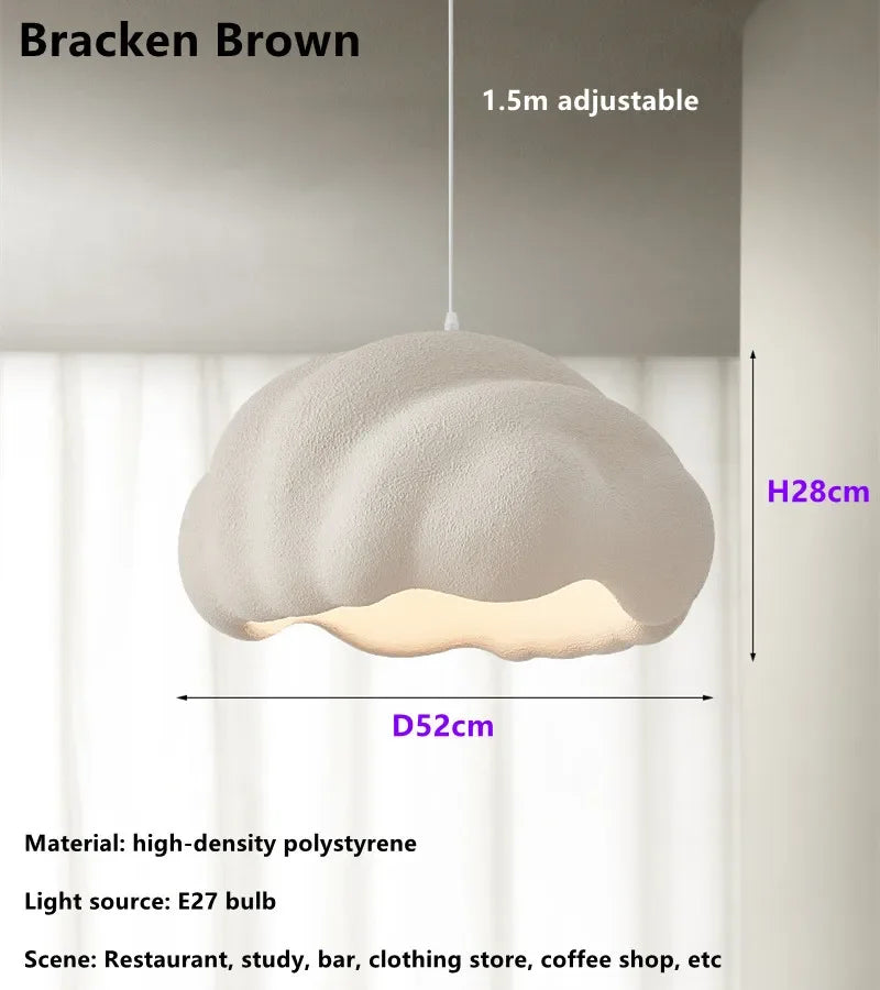 Lámpara colgante LED Wabi Sabi color crema DecorBites™ - Decoración elegante para comedor y dormitorio