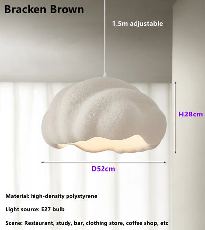 Lámpara colgante LED Wabi Sabi color crema DecorBites™ - Decoración elegante para comedor y dormitorio