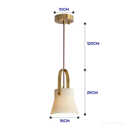 DecorBites™ Japanese Ceramics Bedside Chandelier | Designer Bedroom Lamp for Home Decor