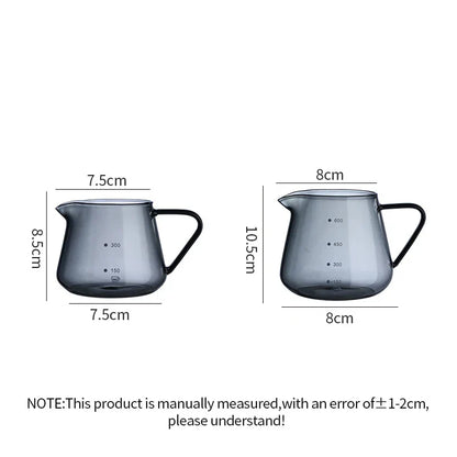 DecorBites™ Glass Coffee Pot Server 400/600ML - Reusable Coffee Carafe for Milk, Juice, Tea