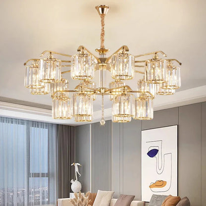 DecorBites™ Crystal Lustre Chandelier: Modern Luxury Indoor Lighting Fixtures