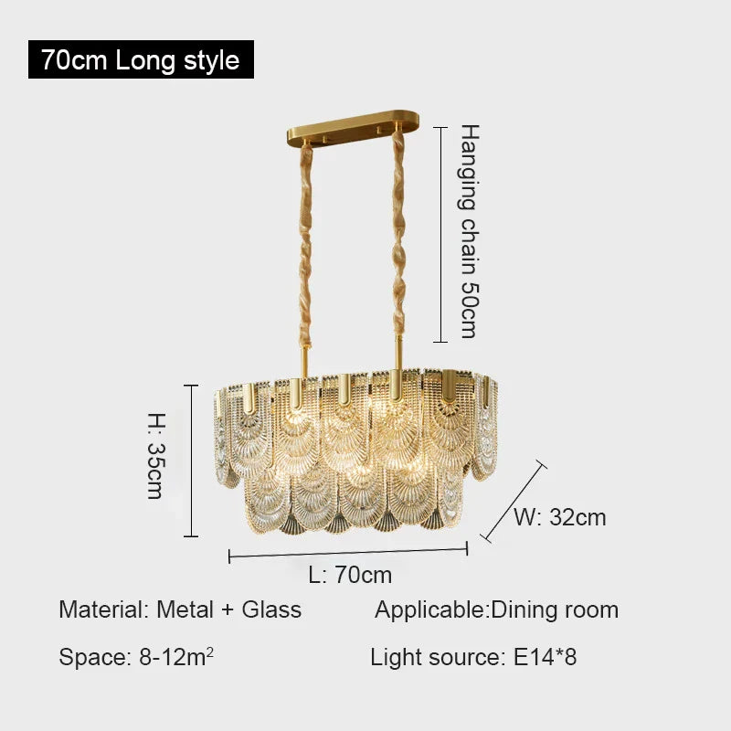 DecorBites™ Elegant Crystal Chandelier for Living Room, Restaurant, and Bedroom Lighting