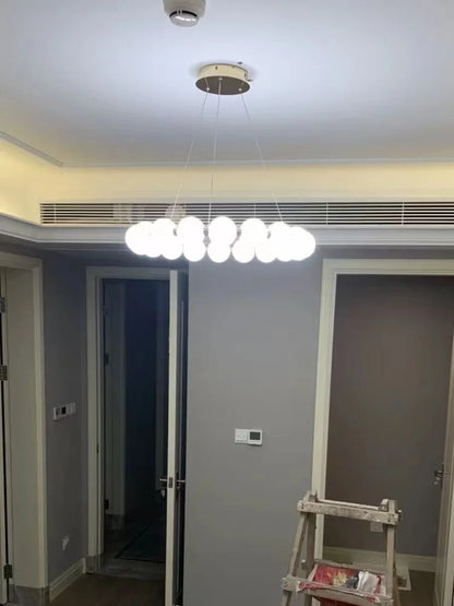 Nordic Magic Bean Round Gold Pendant Light