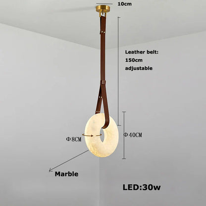 DecorBites™ Classic Ring Marble Chandelier Light Brown Pendant for Living Room Bedroom