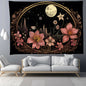 Decobites Moon Phase Nordic Flower Wall Hanging Tapestry