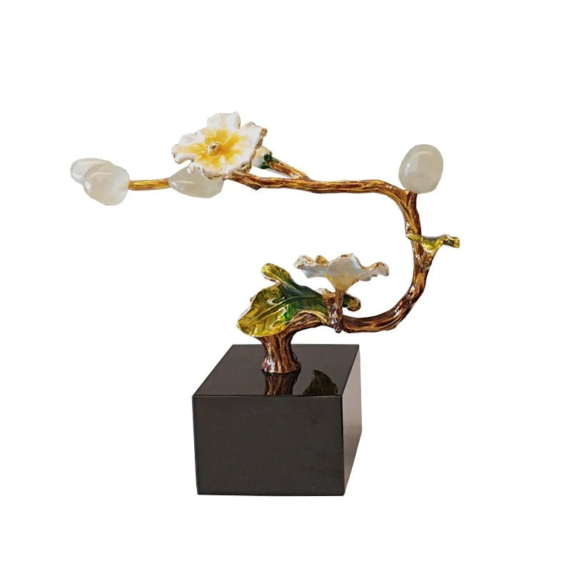 DecorBites™ Golden Tree Plum Blossom Crystal Handicraft Décor for Home Settings