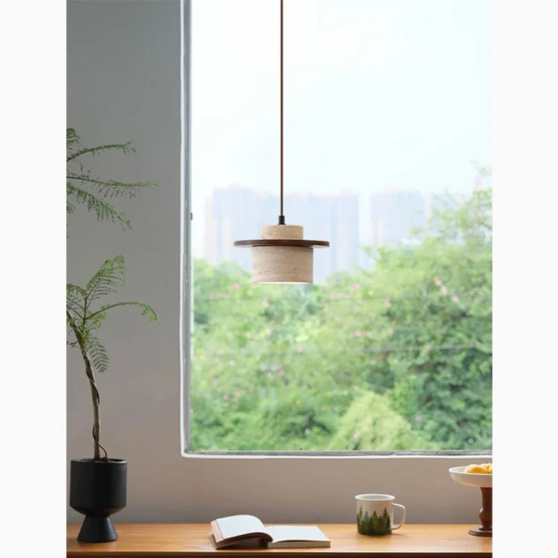 Decorbites™ LED Gelbe Travertin-Hängeleuchte für Vintage-Heimdekoration