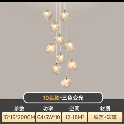 Lámparas colgantes tipo araña cúbicas DecorBites™ para restaurantes, lofts, escaleras, dormitorios y decoración artística.