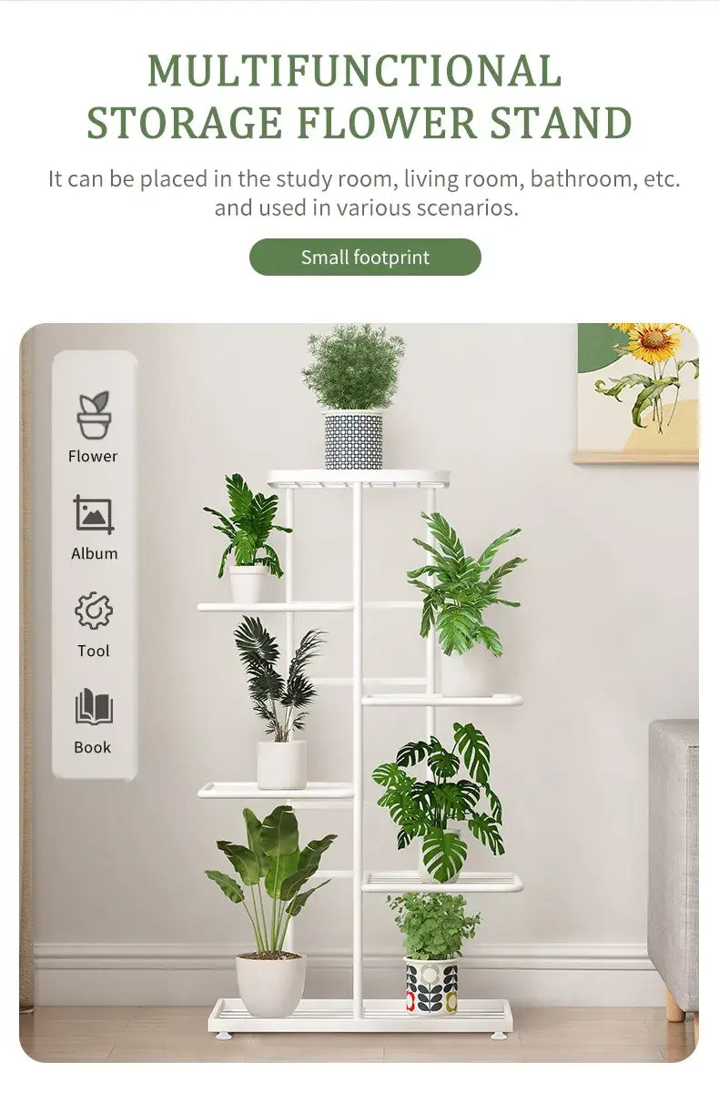 DecorBites™ Natural Iron Plant Stand Holder - 4/5/6Layers