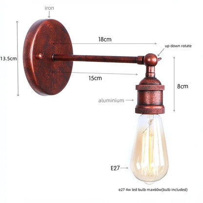 Decorbites™ Gold Vintage Eisen LED Wandlampe für Innenraumdekoration - Retro Einfache Leuchte