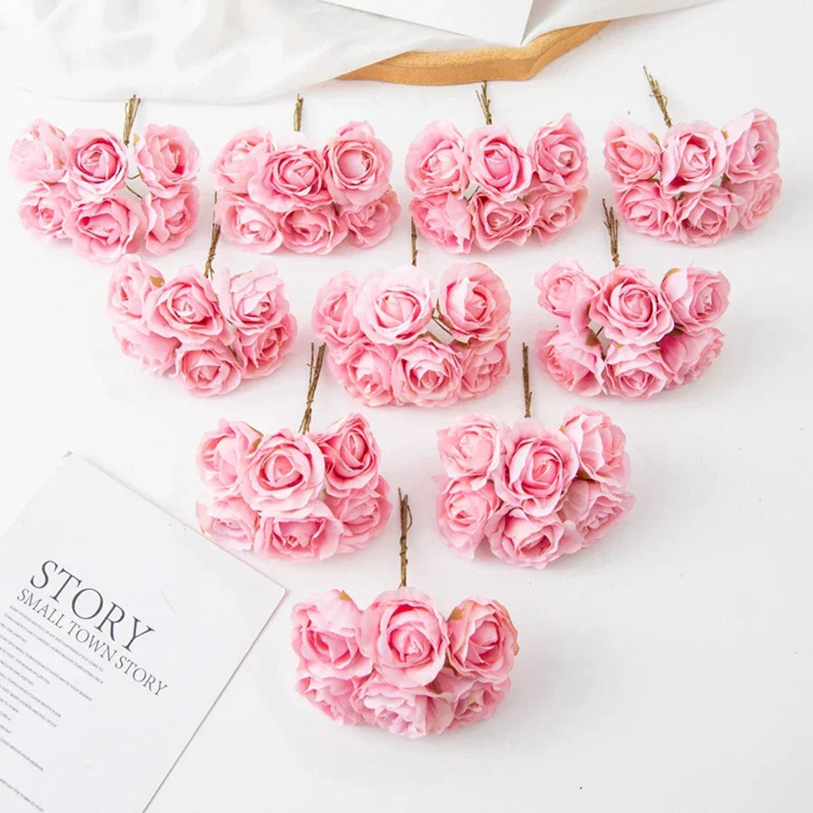 Ramo de rosas artificiales DecorBites™ para Navidad, decoración del hogar, bodas y arcos de jardín