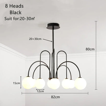 Lámpara de araña LED con bola de cristal DecorBites™ para iluminación decorativa de interiores