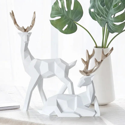 DecorBites™ Deer Sculpture: Elegant Living Room Table Decoration & Christmas Gift