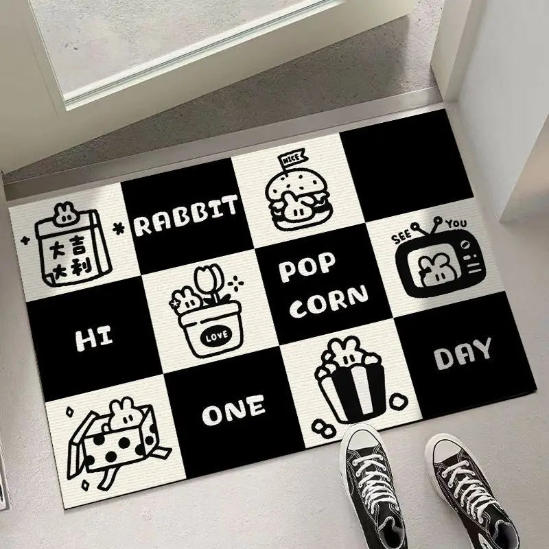 سجادة باب مخملية من DecorBites™ Block Crystal: فائقة الامتصاص، غير قابلة للانزلاق لغرفة المعيشة