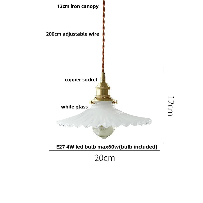 DecorBites™ Clear Glass LED Pendant Lamp Modern Nordic Style Adjustable Hanging Light