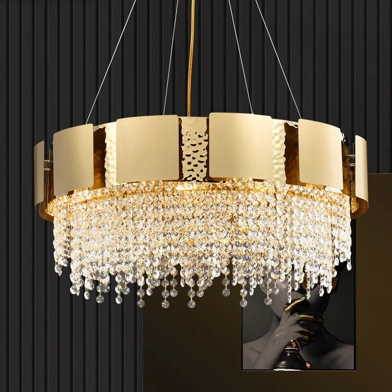 DecorBites™ Crystal Chandelier: Modern Luxury Lighting for Living Room, Dining, and Bedroom