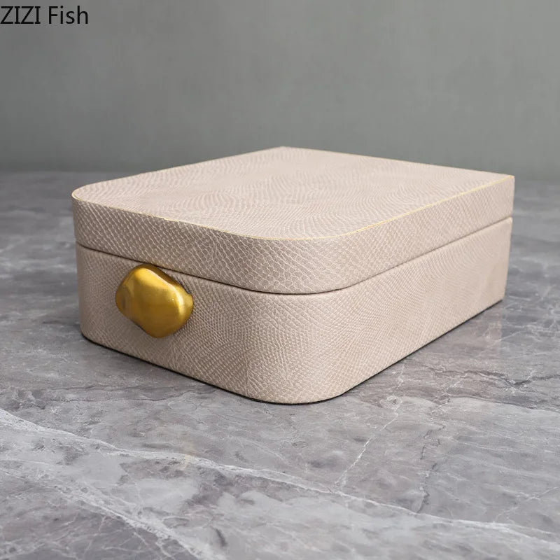 Leather Rectangular Jewelry Box