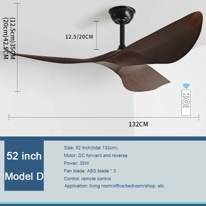 DecorBites™ Industrial Retro Ceiling Fan with Remote Control for Restaurant and Living Room
