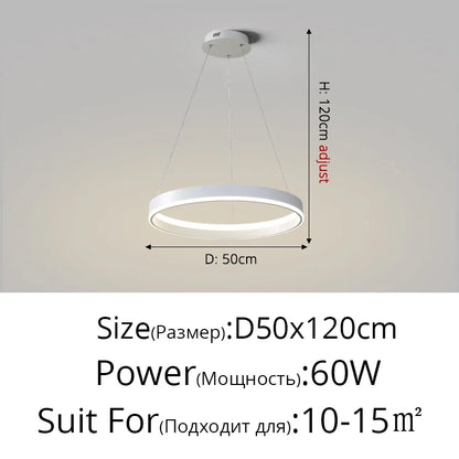 DecorBites™ LED Pendant Lamp: Modern Minimalist Style for Bedroom, Kitchen & Foyer