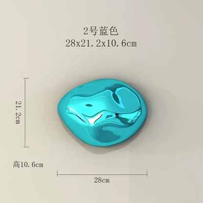 ديكور بايتس™ زينة جدارية من الحجر الذهبي ثلاثي الأبعاد لديكور أنيق للغرفة