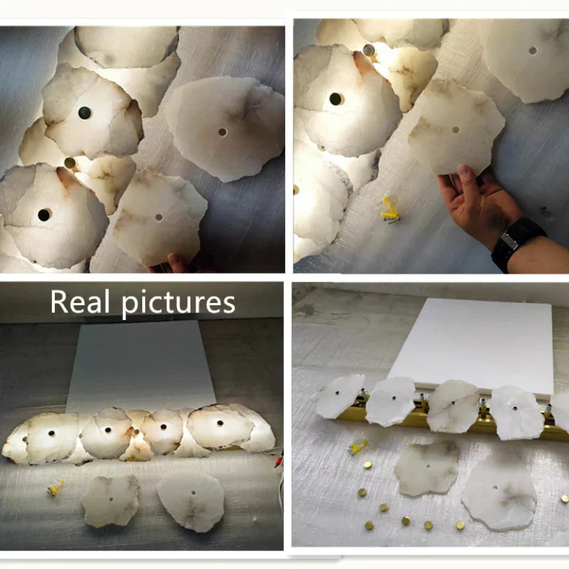 DecorBites™ Brass Marble Wall Lamp: Luxury Sconce for Bedroom Living Dining Room Decor