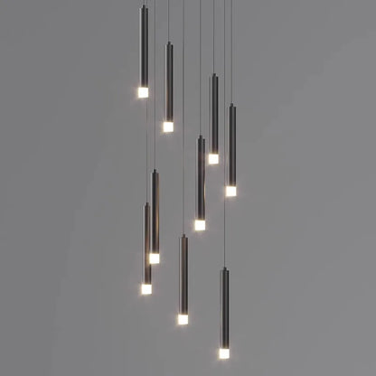 DecorBites™ LED Staircase Chandeliers: Modern Pendant Light Lamps for Living Room Decor