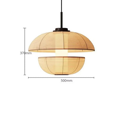 DecorBites™ Japanese Wabi Sabi Fabric Pendant Light: Traditional and Creative Lighting for Dining Room