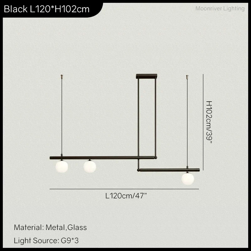Modern Linear Hanging Chandelier