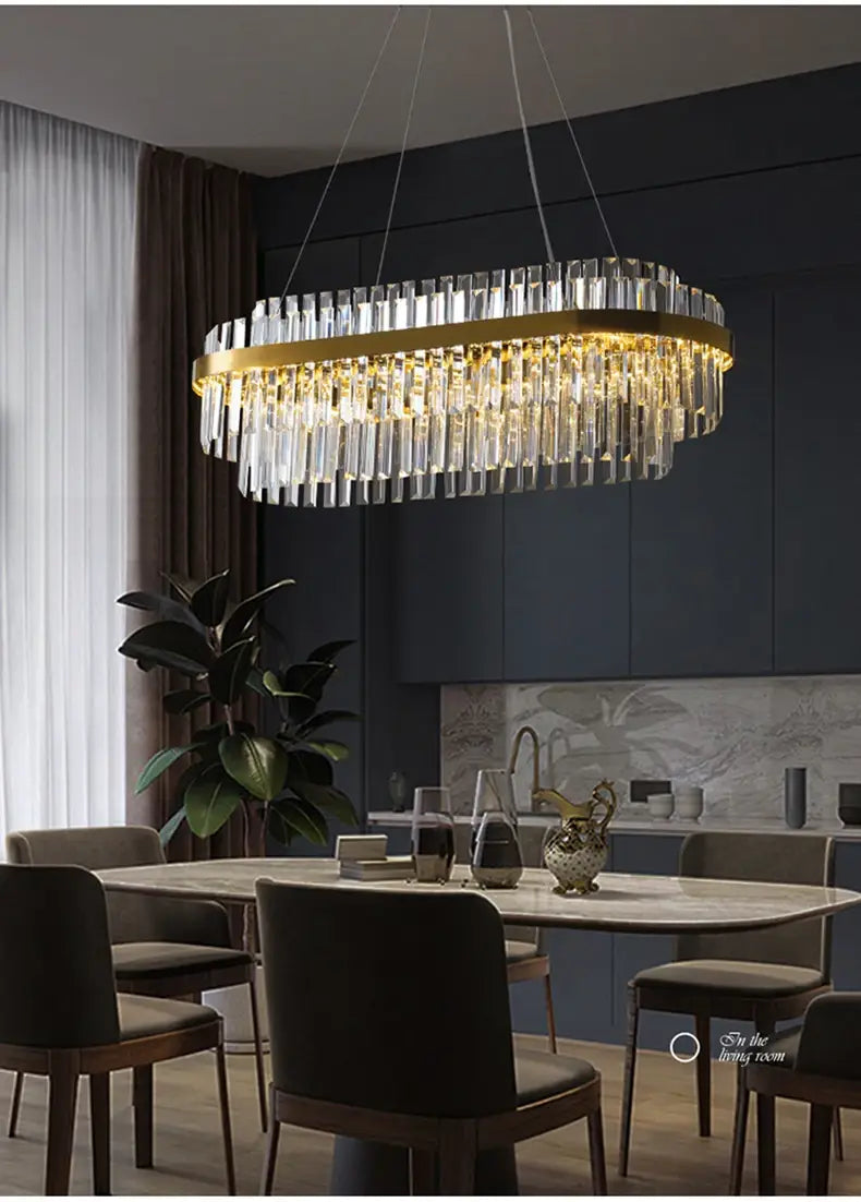 DecorBites™ Luxury LED Crystal Chandelier for Home Decor