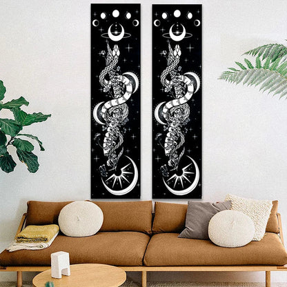 Decobites Moon Phase & Flower Vines Tapestry Set for Room Decor