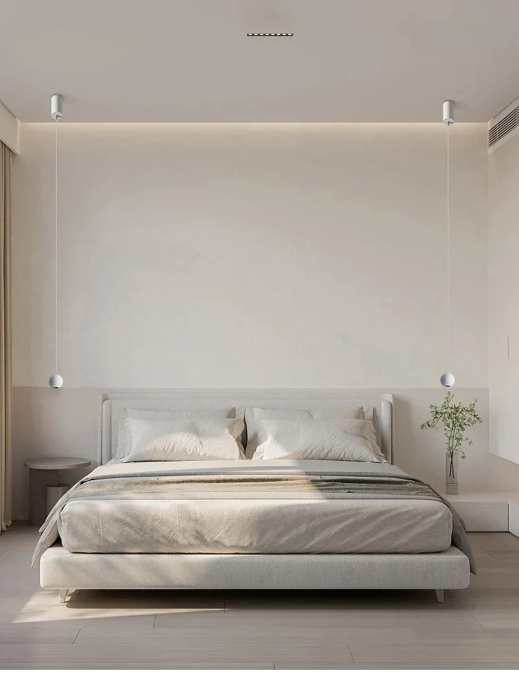 DecorBites™ LED Aluminum Ball Pendant Light: Minimalist Nordic Chandelier for Bedroom Decor