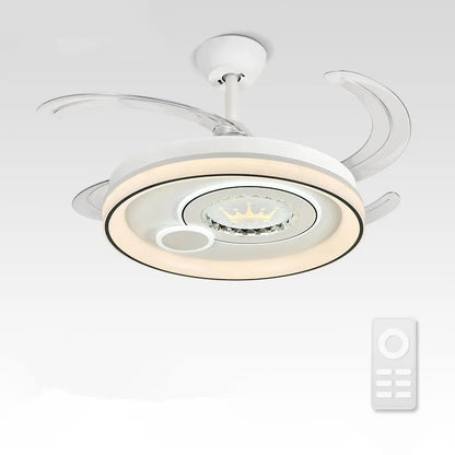 DecorBites™ Dimmable Smart Bedroom Ceiling Fan Light with Remote Control