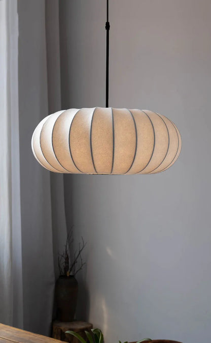 DecorBites™ Handmade Silk Pumpkin Pendant Lamps for Dining, Living, and Study Spaces