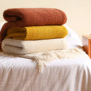 Pineapple Knit Throw Blanket