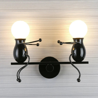 DecorBites™ Little Man LED Wall Light: Modern, Simple, Creative Design for Children's Bedroom