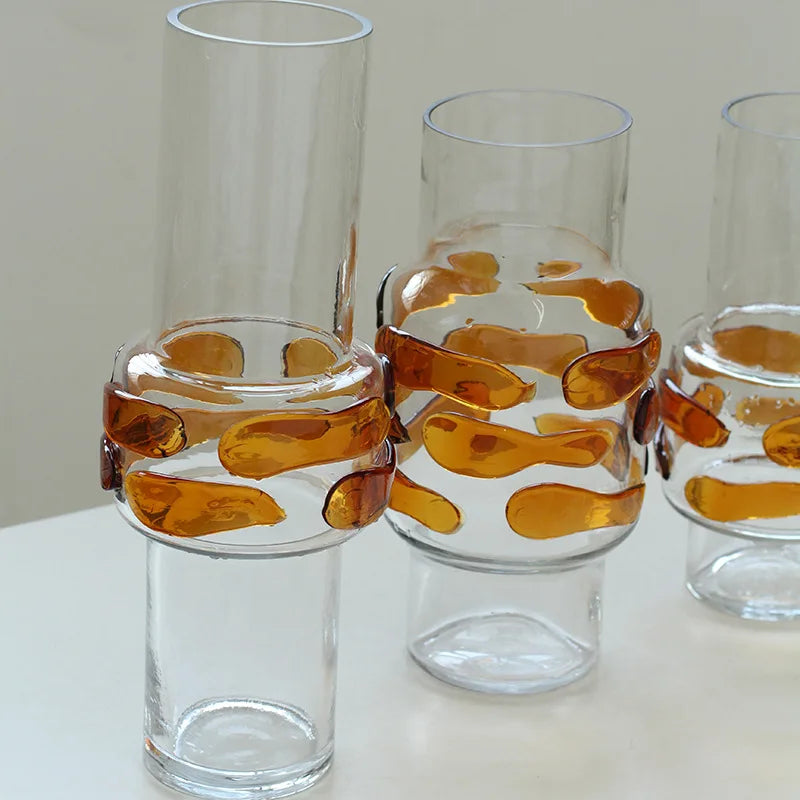 DecorBites™ Clear Glass Vase Bubble Floral Arrangement Room Decoration