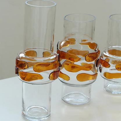 DecorBites™ Clear Glass Vase Bubble Floral Arrangement Room Decoration