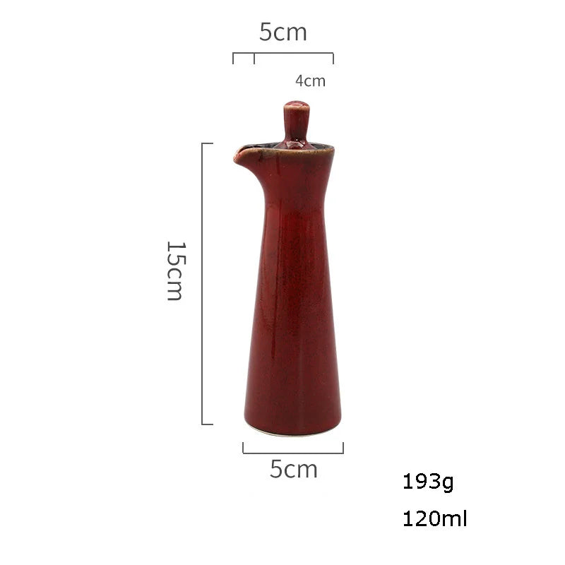 DecorBites™ Ceramic Seasoning Pot - Elegant Liquid Seasoning Bottle for Olive Oil, Soy Sauce, Vinegar - Kitchen Storage and Cooking Tools