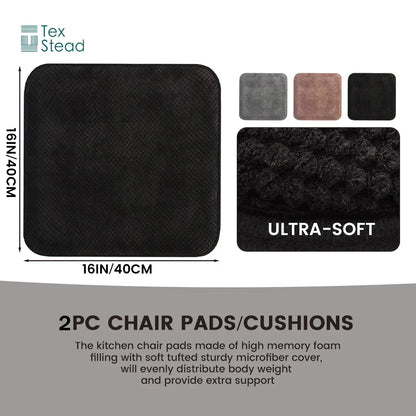 Decobites Memory Foam Chair Cushion: Honeycomb Pattern, Non-Skid Rubber Back, Comfortable & Stylish