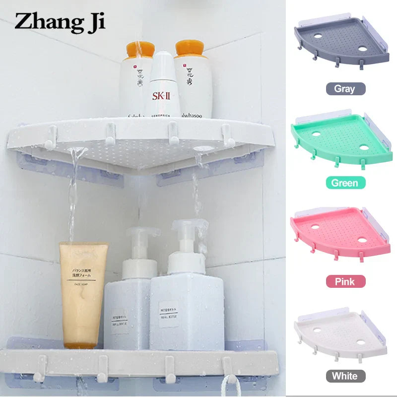 DecorBites™ Bathroom Shelf Organizer Caddy Plastic Wall Holder Storage for Shower Essentials
