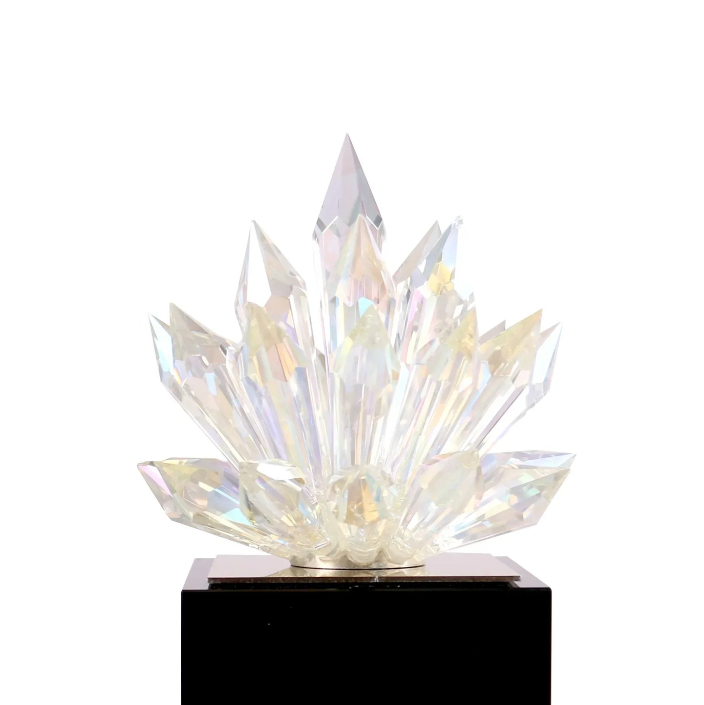 DecorBites™ Crystal Lotus Tabletop Decoration with Black Base