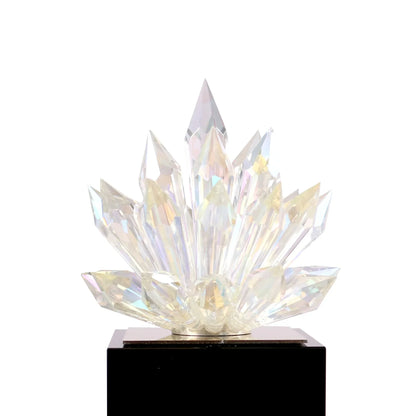 DecorBites™ Crystal Lotus Tabletop Decoration with Black Base